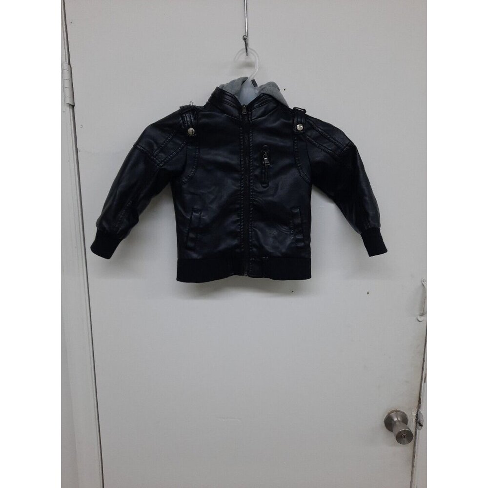 Budermmy Faux Leather Motorcycle Pilot Jacket Size 4-5